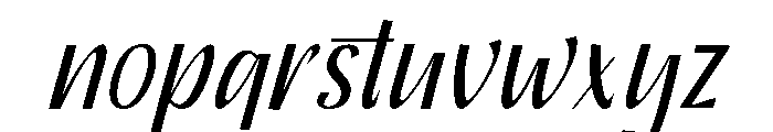 QalisyaRadiantSlant Font LOWERCASE