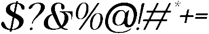 Qaffiso Italic otf (400) Font OTHER CHARS