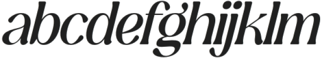 Qakergu Italic otf (400) Font LOWERCASE