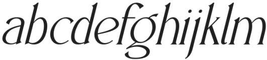 Qaleesha Italic otf (400) Font LOWERCASE