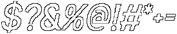 Qalited Pixel Outline otf (400) Font OTHER CHARS