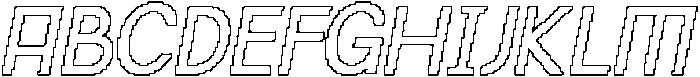 Qalited Pixel Outline otf (400) Font UPPERCASE