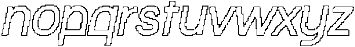 Qalited Pixel Outline otf (400) Font LOWERCASE