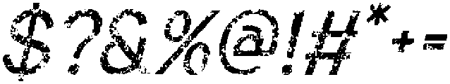 Qalited Stamp Italic otf (400) Font OTHER CHARS