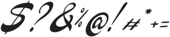 Qalliony Italic otf (400) Font OTHER CHARS