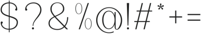 Qalloky Thin otf (100) Font OTHER CHARS