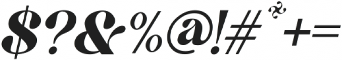 Qandile Italic otf (400) Font OTHER CHARS