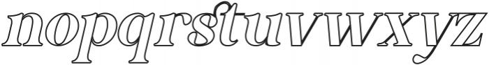 Qandile Outline Italic otf (400) Font LOWERCASE