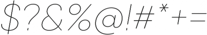 Qanelas Thin Italic otf (100) Font OTHER CHARS