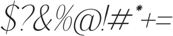 Qarinthen Italic otf (400) Font OTHER CHARS