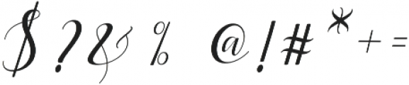 Qatielia Script Italic otf (400) Font OTHER CHARS