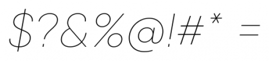 Qanelas Thin Italic Font OTHER CHARS