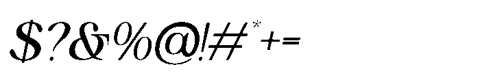 Qaffiso Italic Font OTHER CHARS