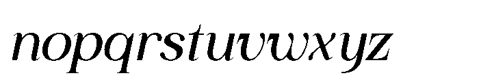 Qaffiso Italic Font LOWERCASE
