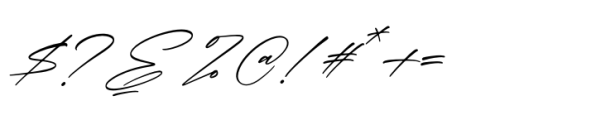 Qalisha Signature Script Italic Script Font OTHER CHARS