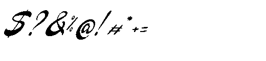 Qalliony Italic Font OTHER CHARS