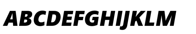 Qamari Sans Black Oblique Font UPPERCASE
