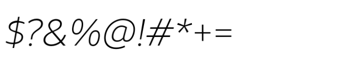 Qamari Sans Extra Light Oblique Font OTHER CHARS