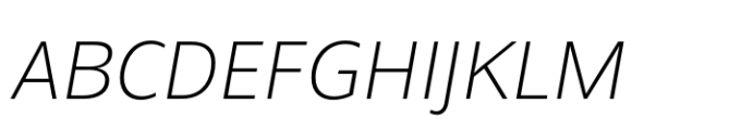 Qamari Sans Extra Light Oblique Font UPPERCASE