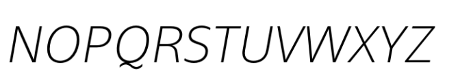 Qamari Sans Extra Light Oblique Font UPPERCASE
