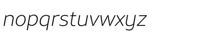 Qamari Sans Extra Light Oblique Font LOWERCASE