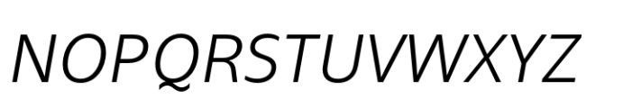 Qamari Sans Light Oblique Font UPPERCASE