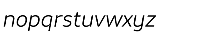 Qamari Sans Light Oblique Font LOWERCASE