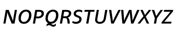 Qamari Sans Medium Oblique Font UPPERCASE
