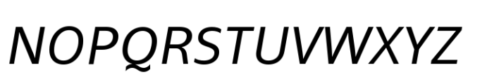 Qamari Sans Oblique Variable Font UPPERCASE