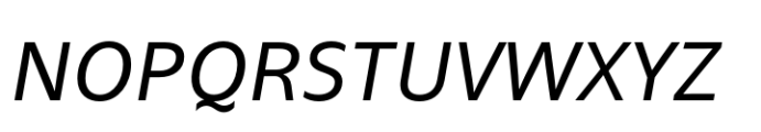Qamari Sans Oblique Font UPPERCASE