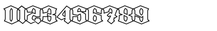 Qamile Gothic Outline Font OTHER CHARS