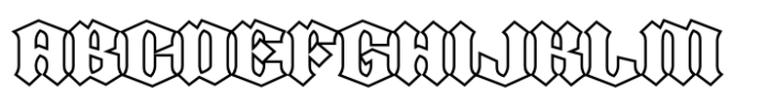 Qamile Gothic Outline Font UPPERCASE