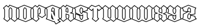 Qamile Gothic Outline Font UPPERCASE