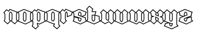 Qamile Gothic Outline Font LOWERCASE