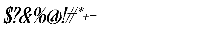 Qandera Italic Font OTHER CHARS