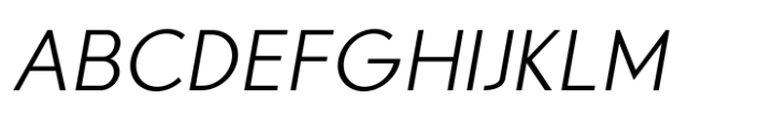 Qargeo Extra Light Italic Font UPPERCASE