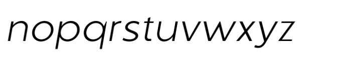 Qargeo Extra Light Italic Font LOWERCASE