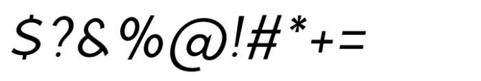 Qargeo Light Italic Font OTHER CHARS