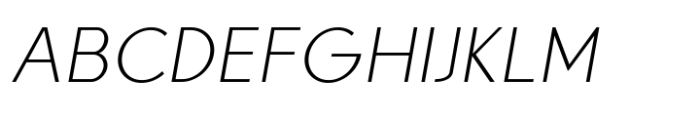 Qargeo Thin Italic Font UPPERCASE