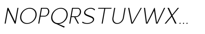 Qargeo Thin Italic Font UPPERCASE