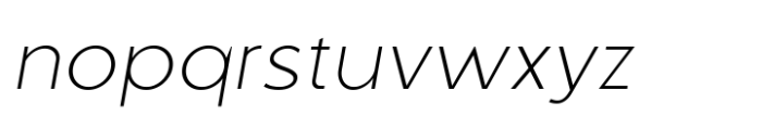 Qargeo Thin Italic Font LOWERCASE