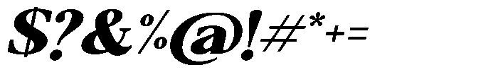 Qatarist Black Expanded Slanted Font OTHER CHARS