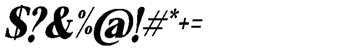 Qatarist Black Extra Condensed Slanted Font OTHER CHARS