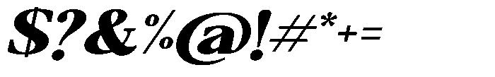 Qatarist Black Extra Expanded Slanted Font OTHER CHARS