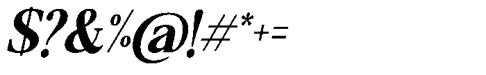 Qatarist Bold Condensed Slanted Font OTHER CHARS