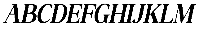Qatarist Bold Extra Condensed Slanted Font UPPERCASE