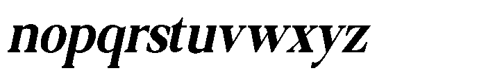 Qatarist Bold Extra Condensed Slanted Font LOWERCASE
