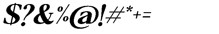 Qatarist Bold Semi Expanded Slanted Font OTHER CHARS