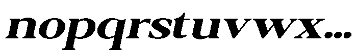 Qatarist Bold Ultra Expanded Slanted Font LOWERCASE