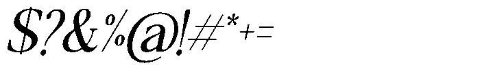 Qatarist Condensed Slanted Font OTHER CHARS